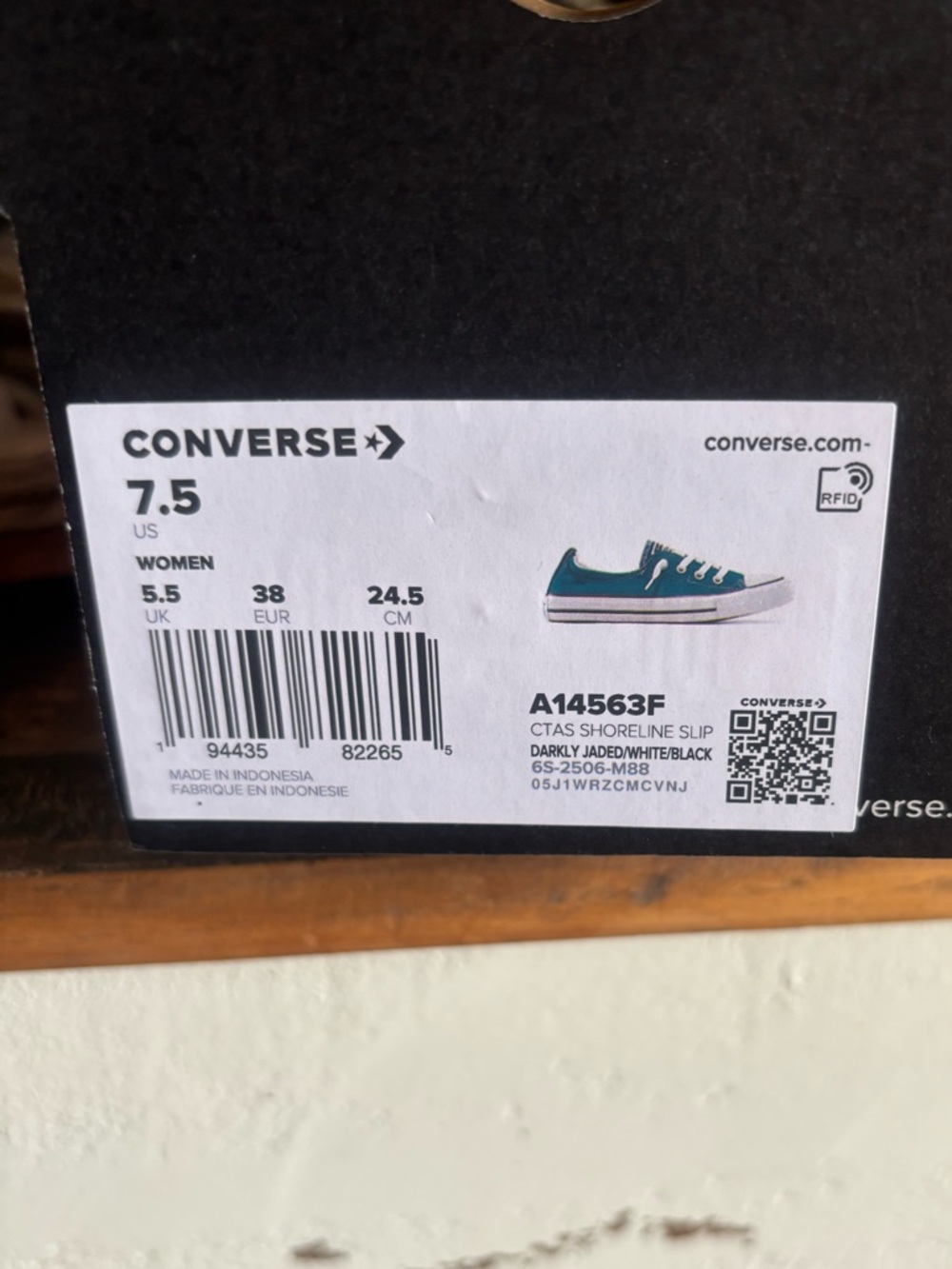 Converse Limited Edition Hard To Find Shoreline Slip on Sneakers Darkly Jaded ๐ - Picture 7 of 7
